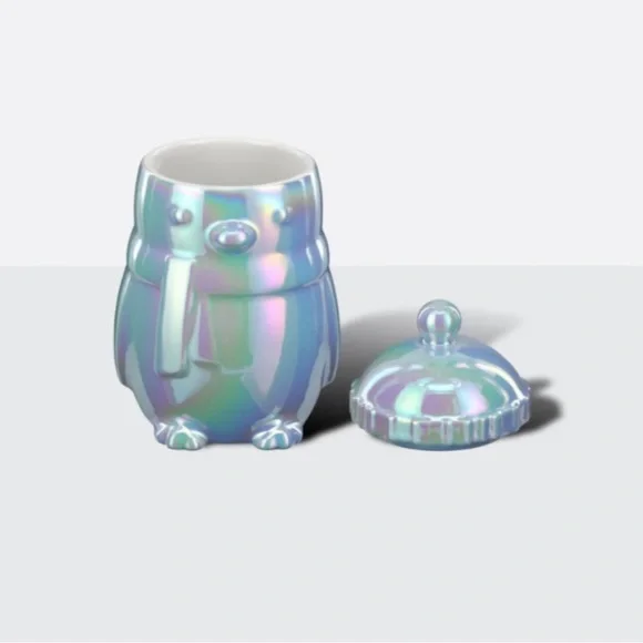 Starbucks Iridescent Blue Ceramic 14oz Penguin Mug BNWT - Picture 4 of 7